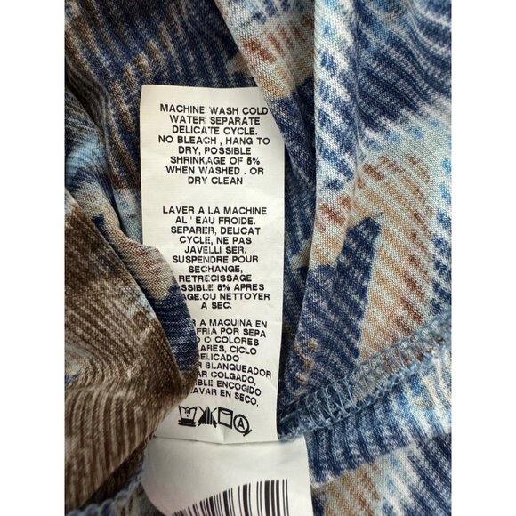 Karen Kane Blue Mixed Chevron Prints Swing Dress Size 2X 18 20 Plus All-Season - Picture 7 of 7